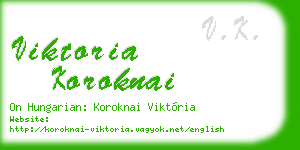 viktoria koroknai business card